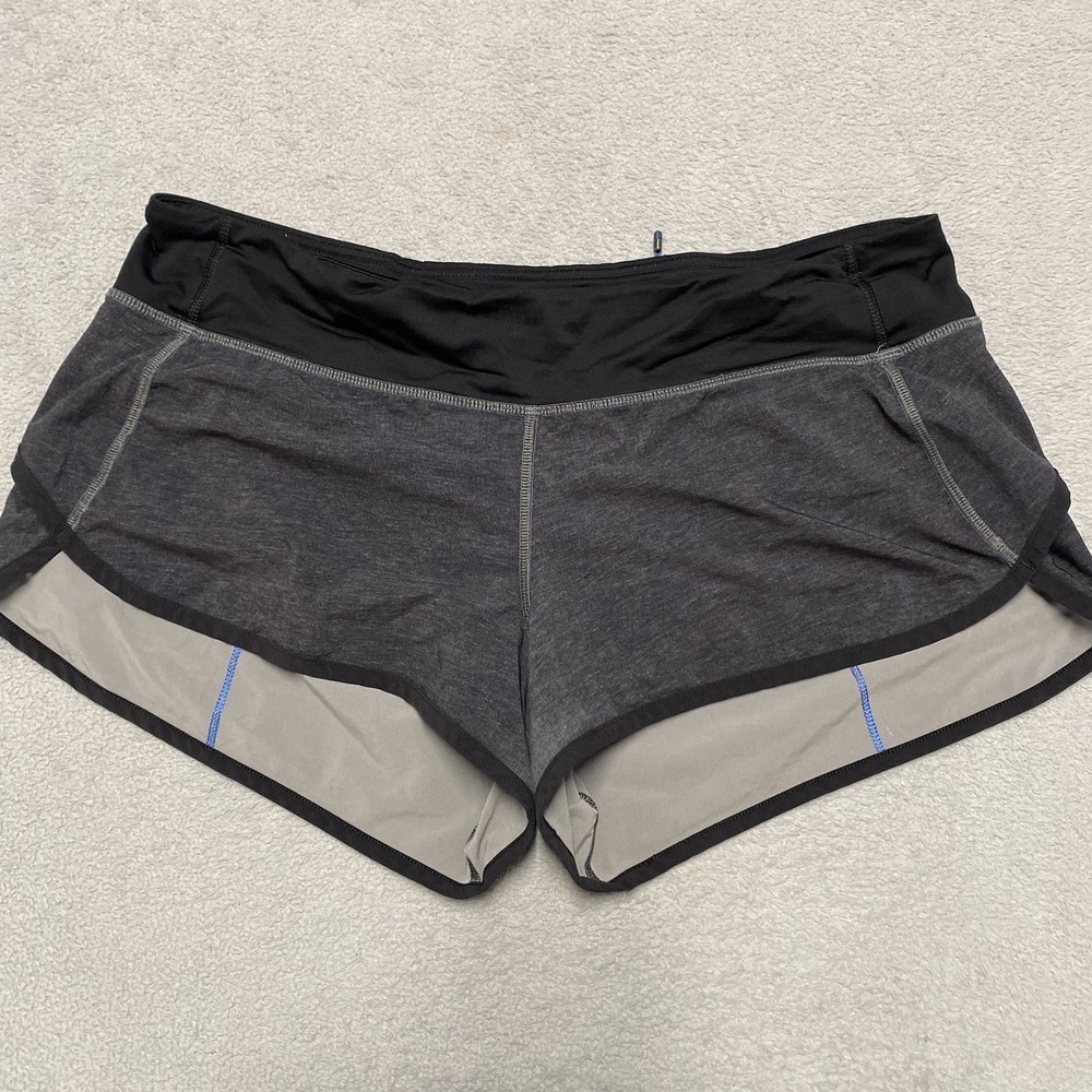 Lululemon Speed Up Shorts Womens 10 Gray Running Yoga 2.5" Inseam